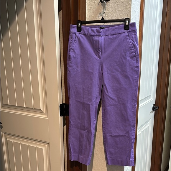 J. Crew Purple Ankle Cropped Pants - Picture 1 of 3